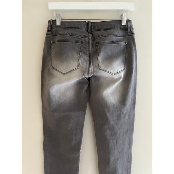 Fire Los Angeles Junior's Skinny Jeans Black Wash Zipper Pockets & Ankles 5 JL - Picture 8 of 12